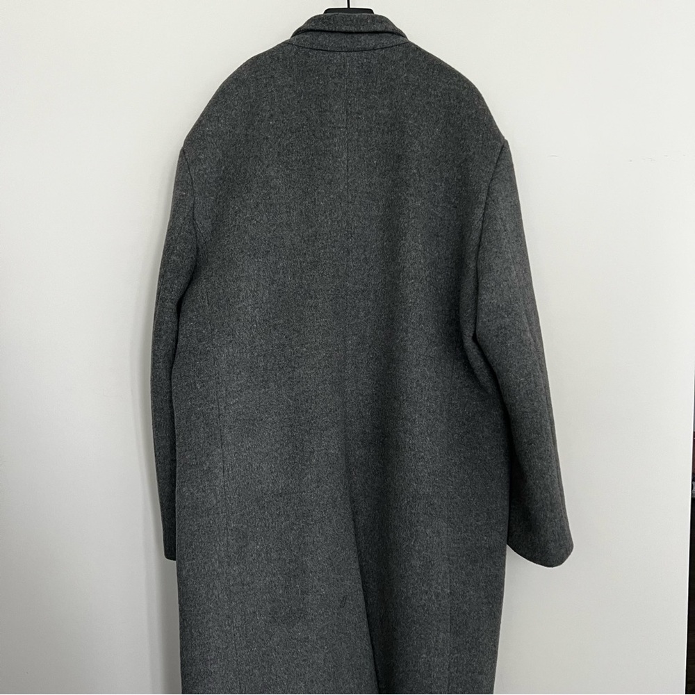 THE FRANKIE SHOP Anya Charcoal Oversized Wool Coat - Picture 14 of 16